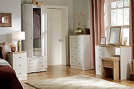 Vienna Bedroom Furniture - Neutral Tones with Oak Tops
